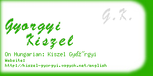 gyorgyi kiszel business card